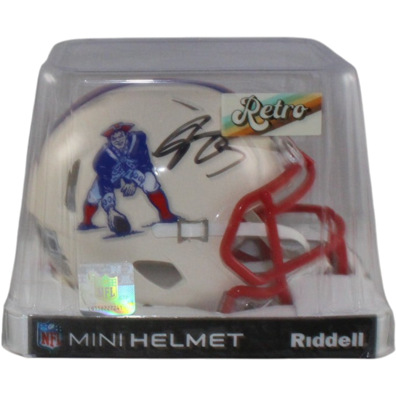 AJ Brown Signed New England Patriots Retro Mini Helmet