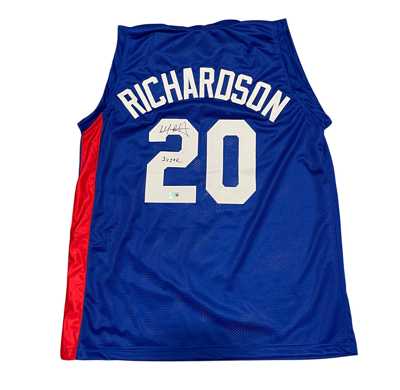 Micheal Ray Richardson Signed Sugar New Jersey Nets Custom Jersey
