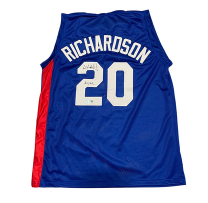Micheal Ray Richardson Signed Sugar New Jersey Nets Custom Jersey