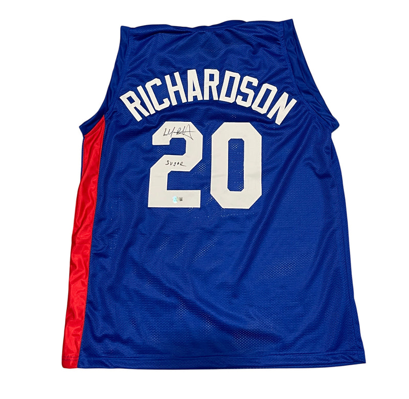 Micheal Ray Richardson Signed Sugar New Jersey Nets Custom Jersey
