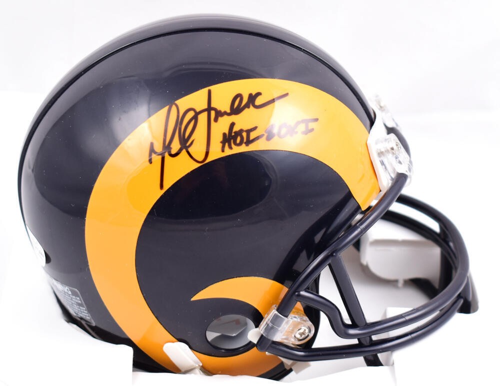 Marshall Faulk Signed St. Louis Rams Throwback Mini Helmet
