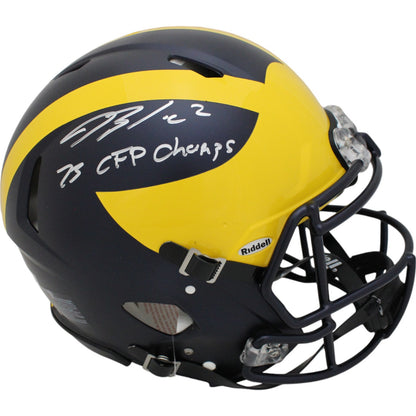 Blake Corum Signed Michigan Wolverines Full Size Authentic Helmet "24 Champs"