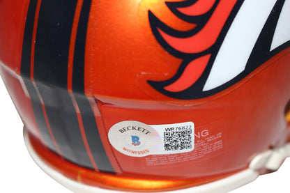 Champ Bailey Signed Denver Broncos Riddell Flash Alternate Mini Helmet Beckett