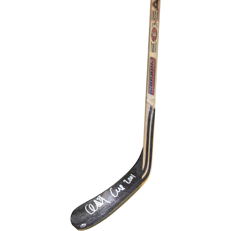 Chris Drury Signed Colorado Avalanche Hockey Stick - "Cup 2001" Inscription