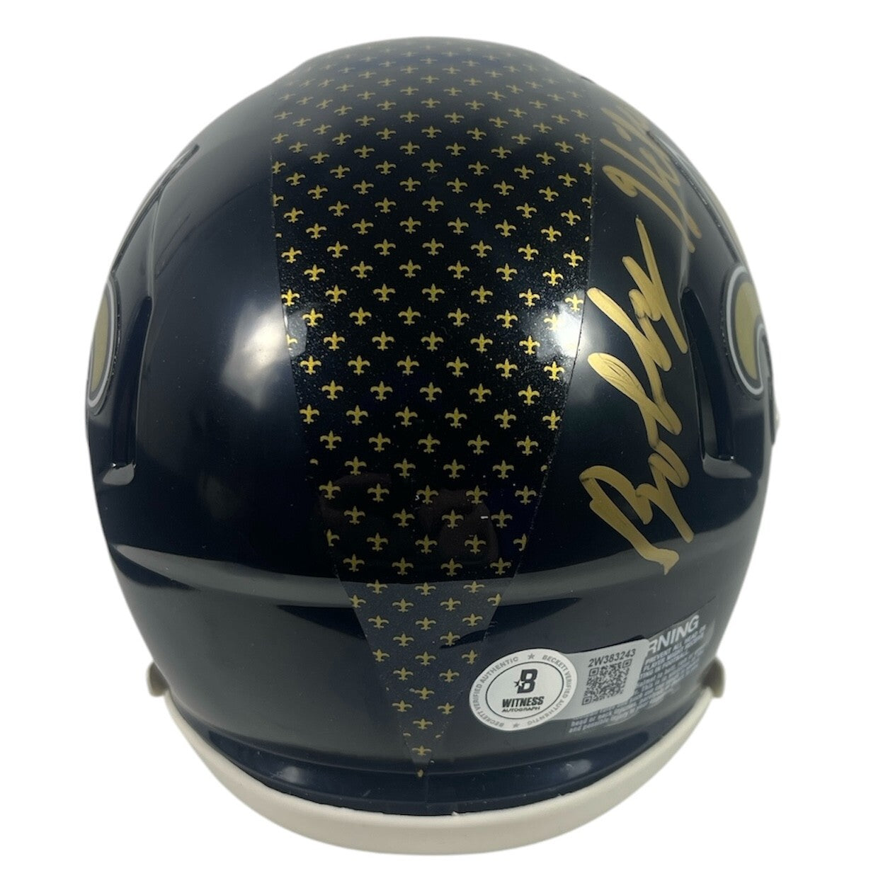 Bobby Hebert Signed New Orleans Saints "Cajun Cannon" Alternate Mini Helmet