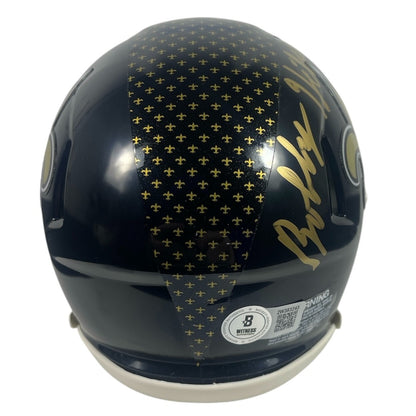 Bobby Hebert Signed New Orleans Saints "Cajun Cannon" Alternate Mini Helmet