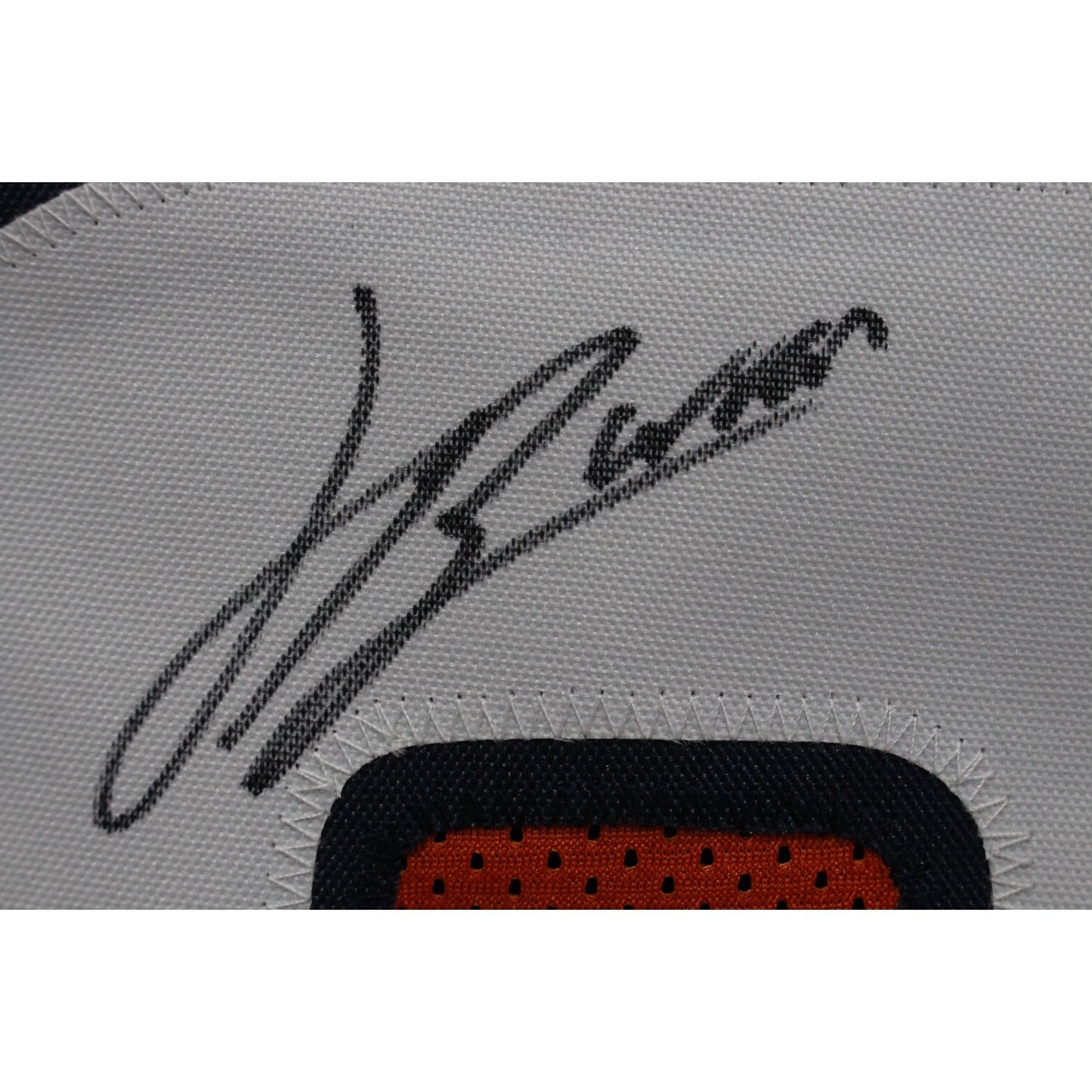 Jahdae Barron Autographed Custom Orange Jersey (Beckett Witnessed)