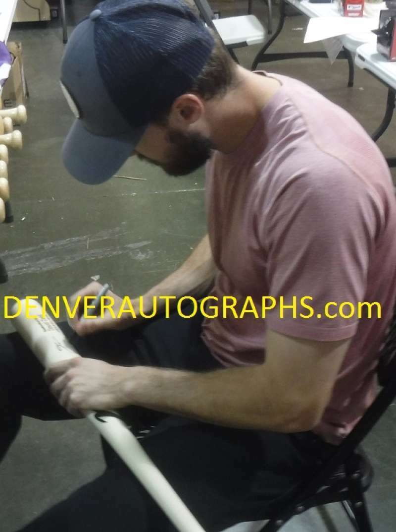 David Dahl Colorado Rockies Autographed Game Model Baseball Bat