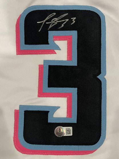 Luis Arraez Signed Miami Marlins Custom Jersey (Beckett COA)