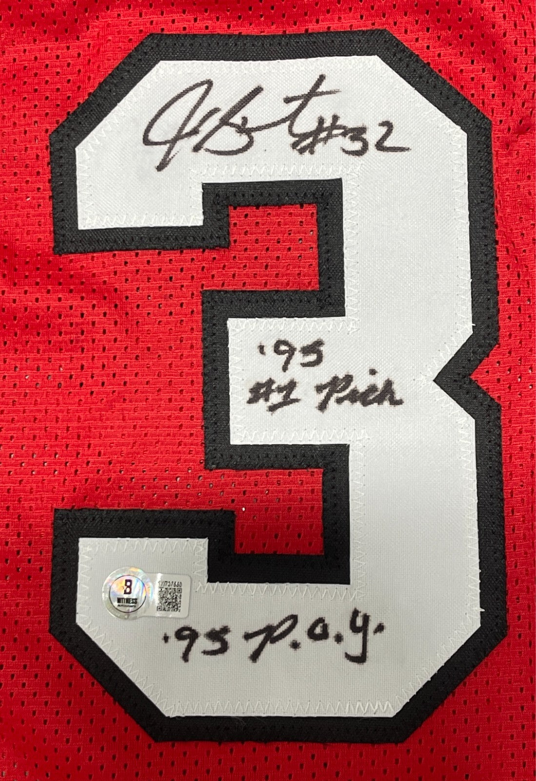 Joe Smith Signed Maryland Custom Basketball Jersey with 2 Inscriptions BAS