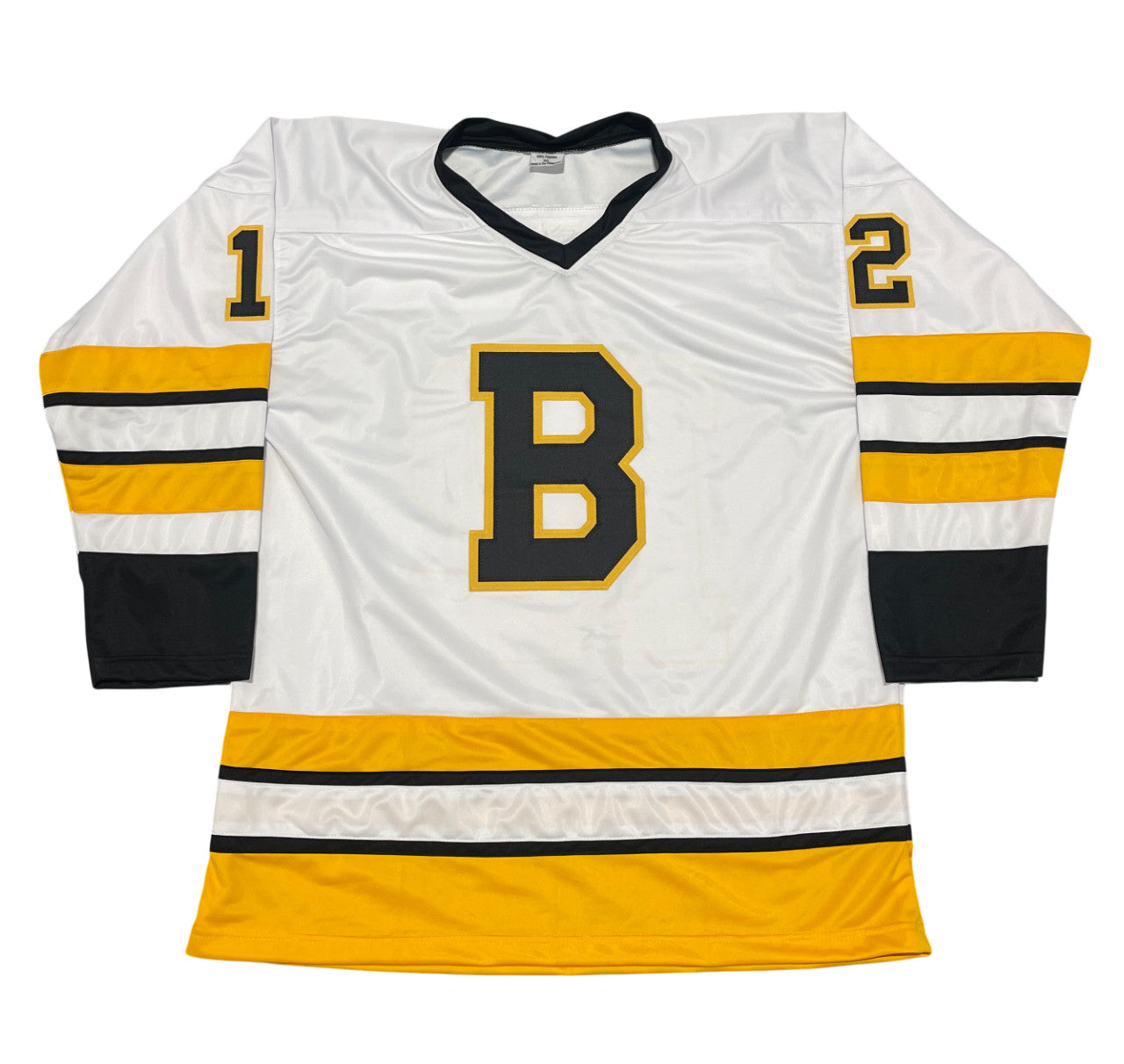 Adam Oates Signed Boston Bruins Custom Jersey w/ HOF 12 (Beckett COA)