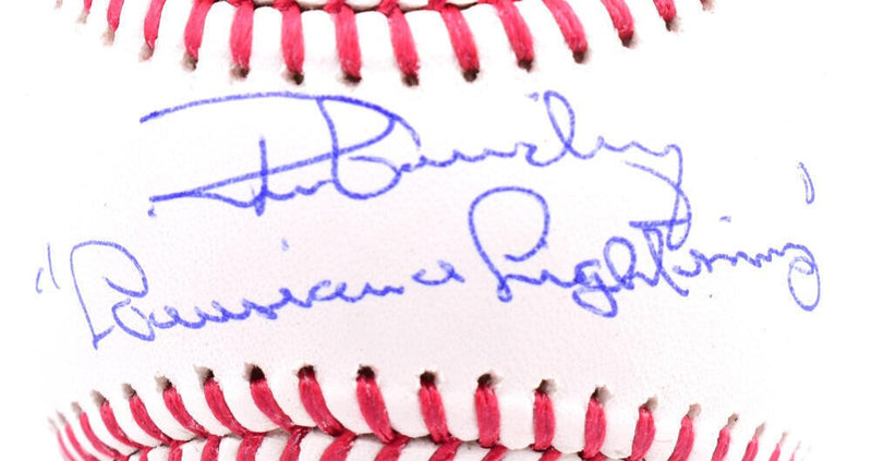 Ron Guidry Autographed Rawlings OML Baseball Louisiana Lightning Inscription