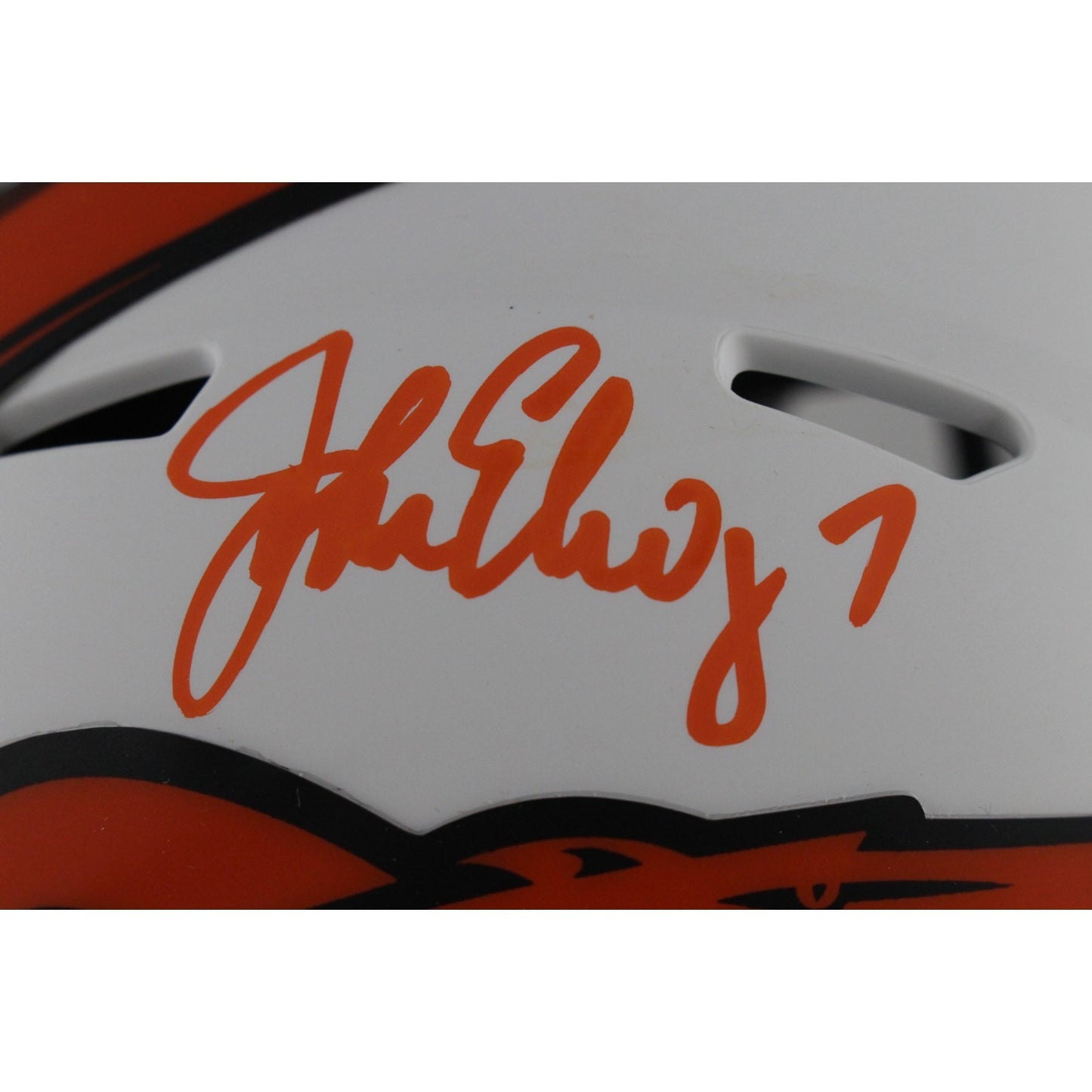 John Elway Denver Broncos Autographed Lunar Mini Helmet