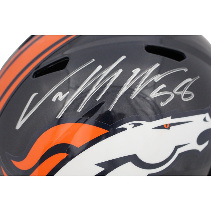 Von Miller Denver Broncos Autographed Throwback Replica Full Size Helmet