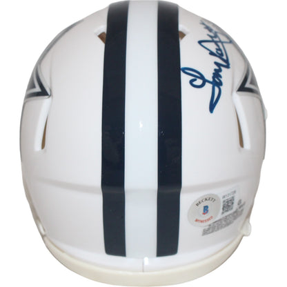 Tony Dorsett Signed Dallas Cowboys 2022 Alternate Mini Helmet Beckett BAS
