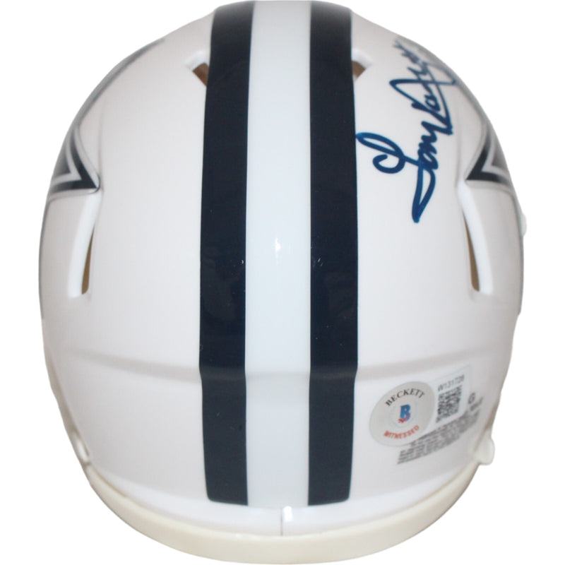 Tony Dorsett Signed Dallas Cowboys 2022 Alternate Mini Helmet Beckett BAS