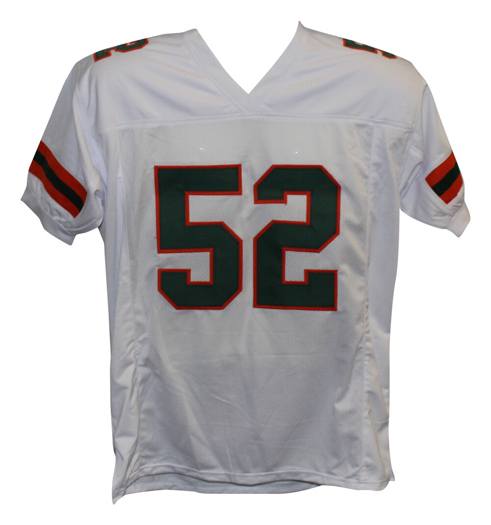 Ray Lewis Signed Miami Hurricanes Custom College Style Jersey (BAS)