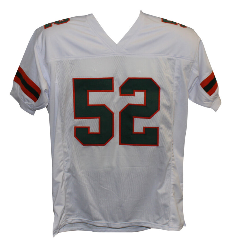 Ray Lewis Signed Miami Hurricanes Custom College Style Jersey (BAS)