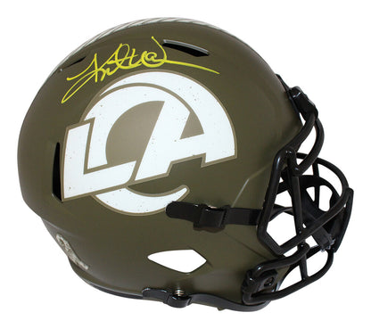 Kurt Warner Signed Los Angeles Rams Salute Full Size Speed Helmet