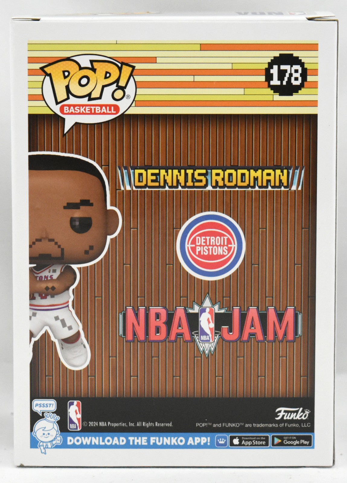 Dennis Rodman Autographed Detroit Pistons Funko Pop #178