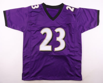 Willis McGahee Signed Baltimore Ravens Purple Custom Jersey
