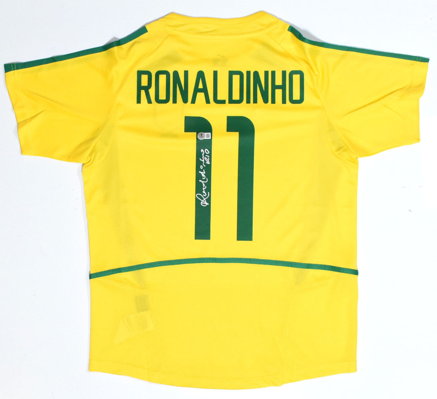 Ronaldinho Autographed Brazil National Team Home Jersey