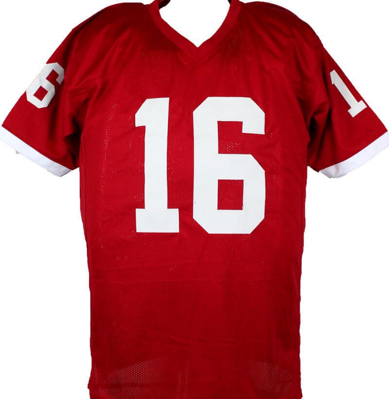 Jim Plunkett Signed Red Custom College Style Jersey - Heisman 70