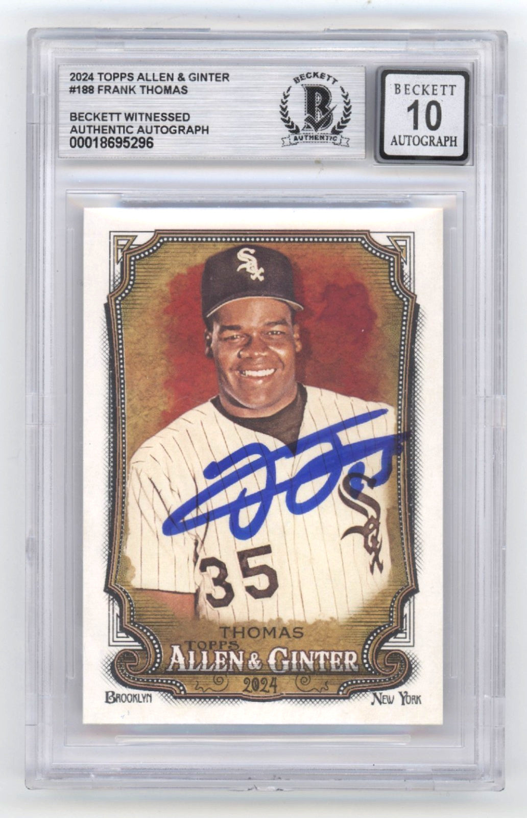 Frank Thomas Signed 2024 Topps Allen & Ginter White Sox Card - BGS 10 Auto