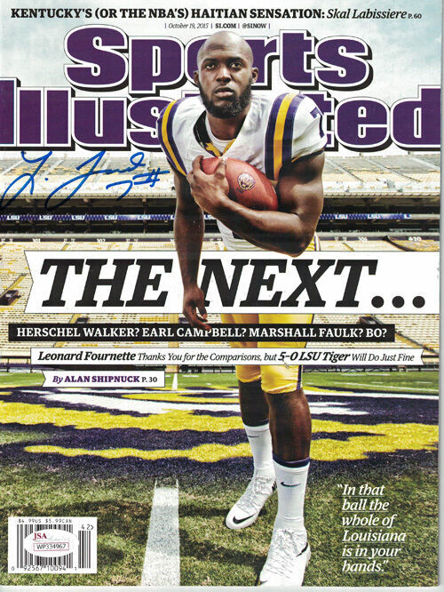 Leonard Fournette Autographed LSU Tigers Sports Illustrated Magazine JSA