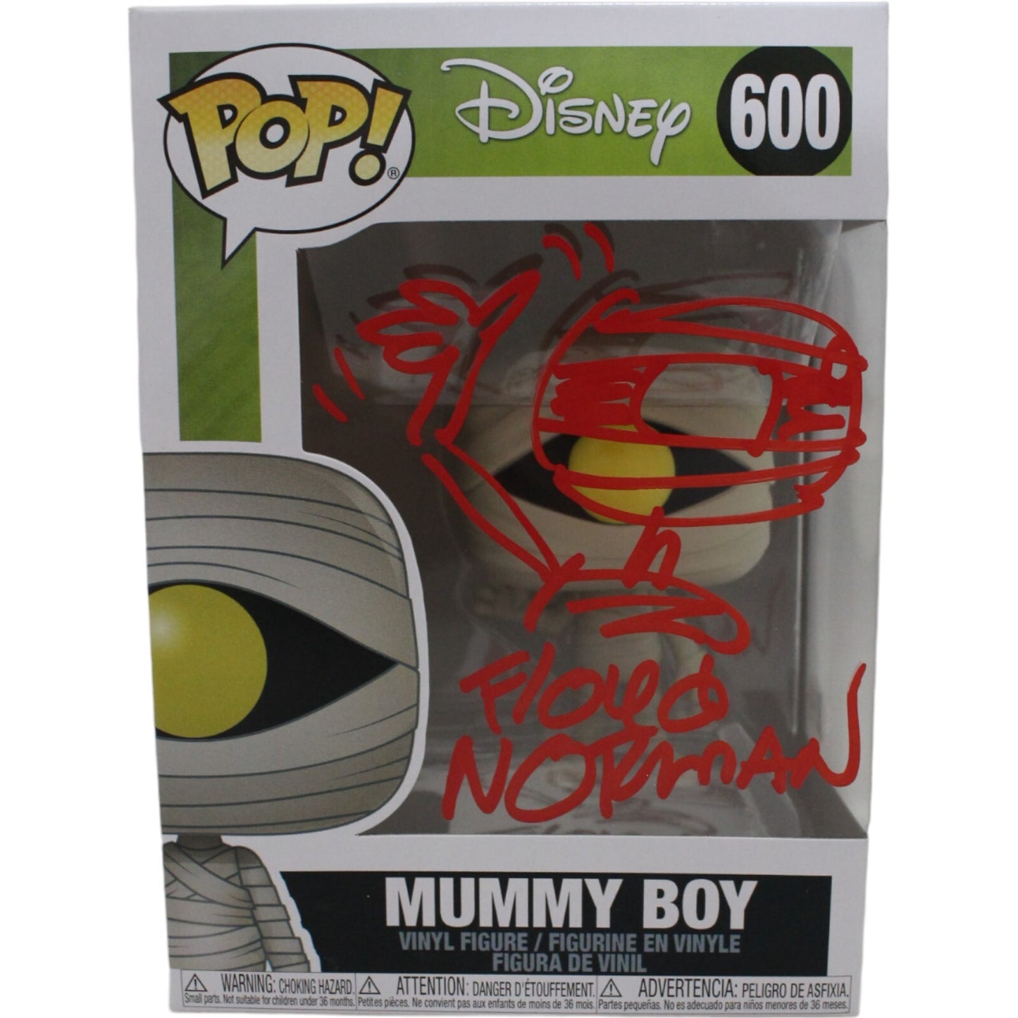 Floyd Norman Signed Disney Mummy Boy Funko Pop! #600 (Beckett)