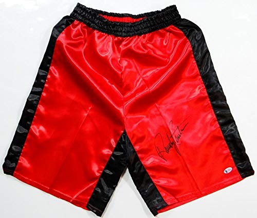 Randy Couture Autographed Red Custom UFC Trunks
