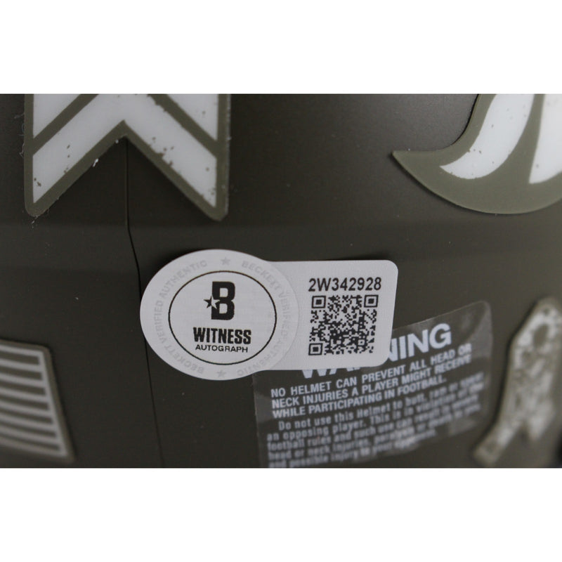 John Elway Signed Denver Broncos 2022 Salute to Service Mini Helmet