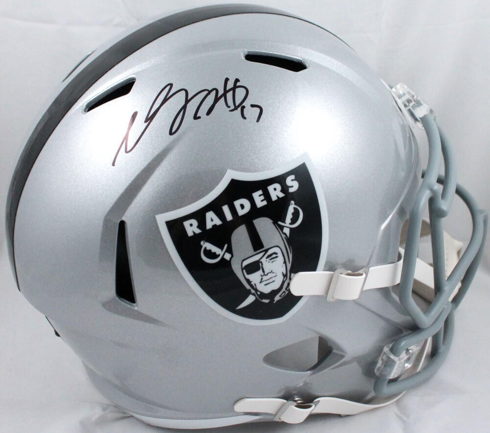 Davante Adams Signed Las Vegas Raiders Full Size Speed Replica Helmet