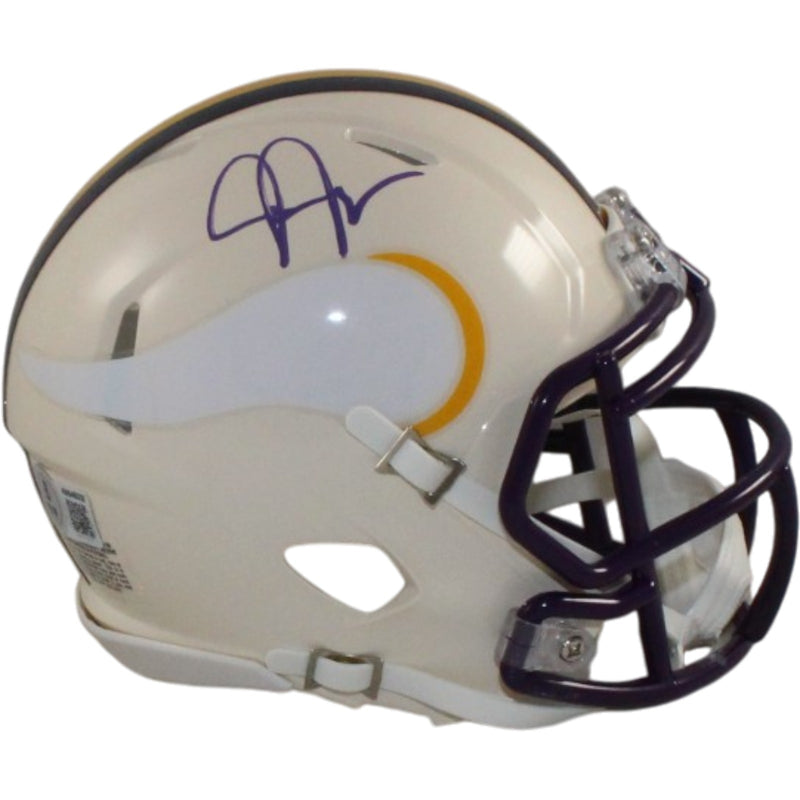 Justin Jefferson Minnesota Vikings Autographed Retro Mini Helmet (Beckett COA)