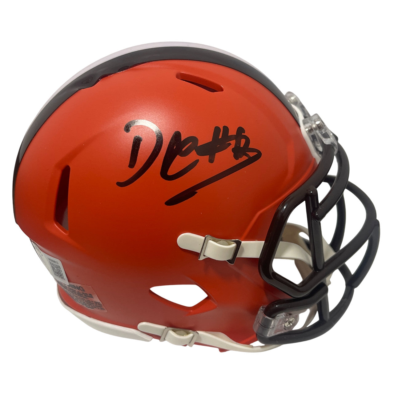 David Njoku Signed Cleveland Browns Speed Mini Helmet (Beckett COA)