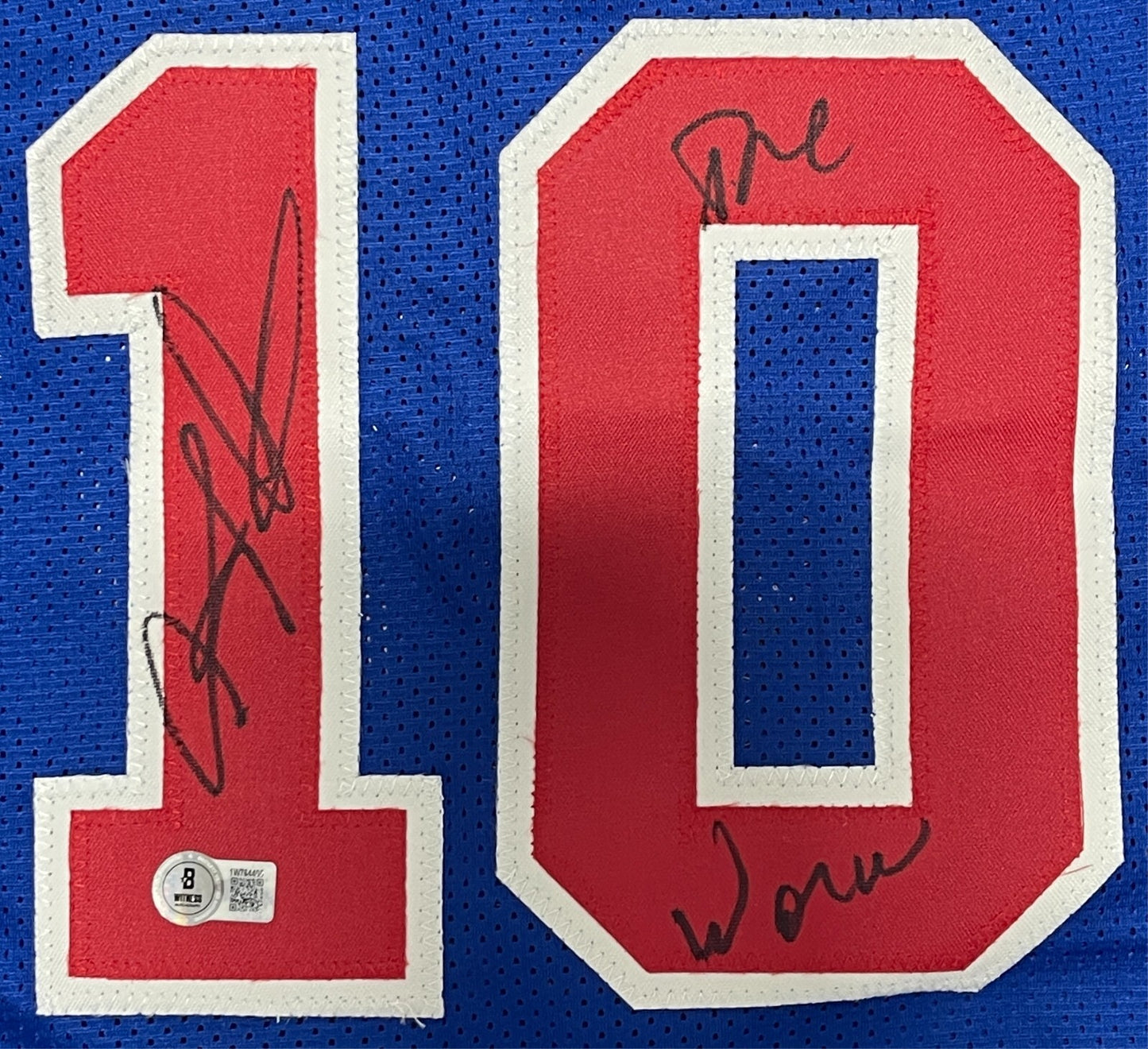 Dennis Rodman Signed Detroit Custom Basketball Jersey "The Worm" BAS
