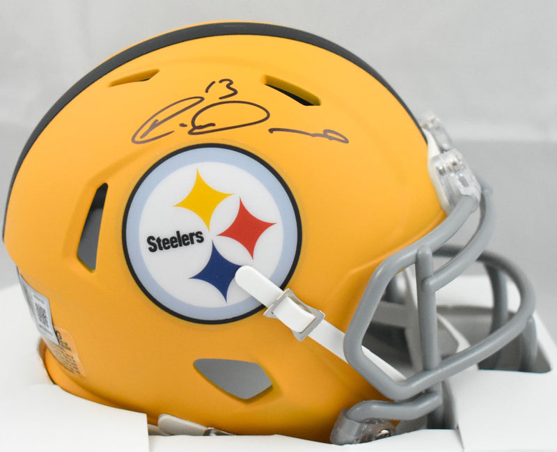 Rico Dowdle Signed Pittsburgh Steelers 2025 Alternate Speed Mini Helmet
