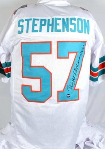 Dwight Stephenson Signed Miami Dolphins White Custom Jersey (HOF)