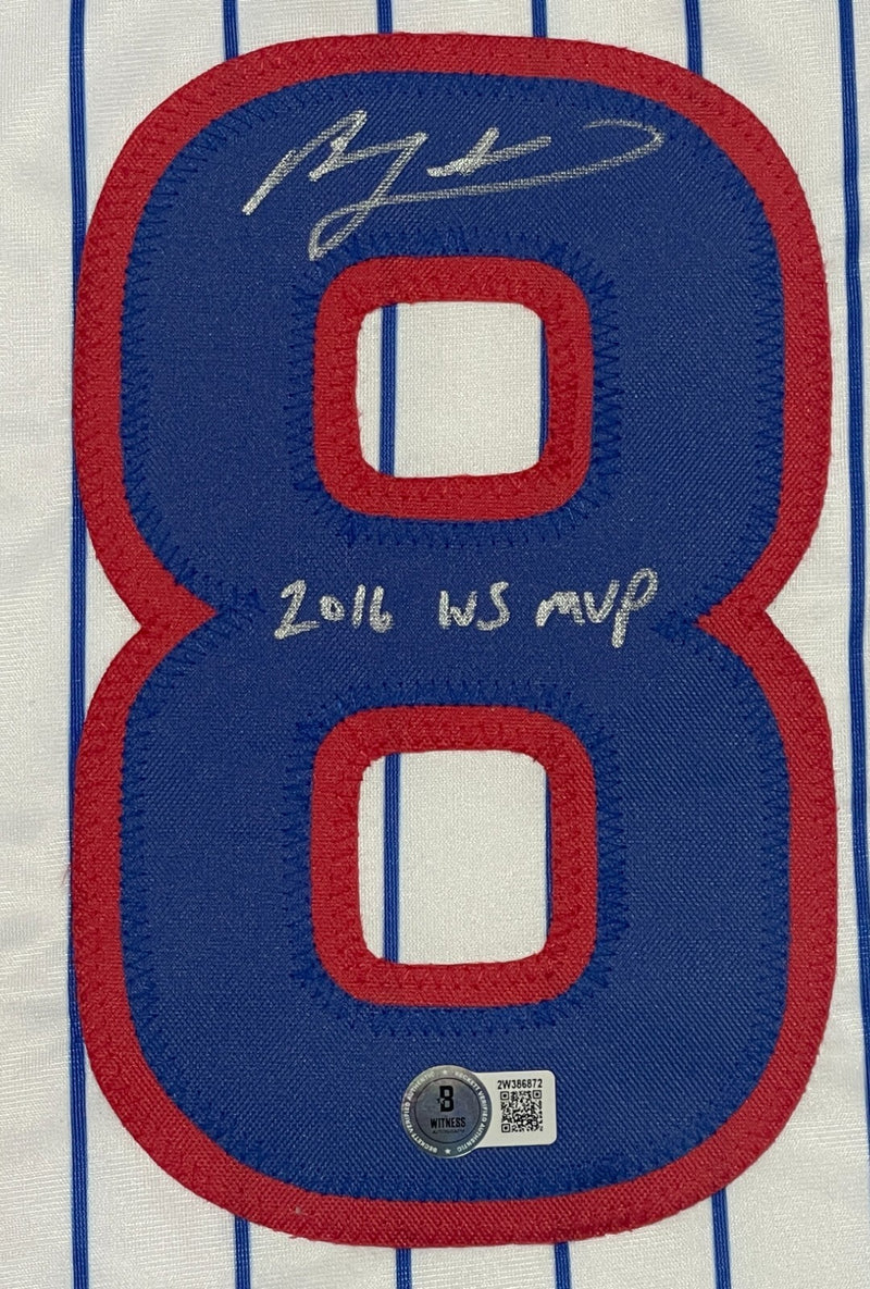 Ben Zobrist Signed Chicago Cubs Custom Jersey (2016 WS MVP) Beckett COA