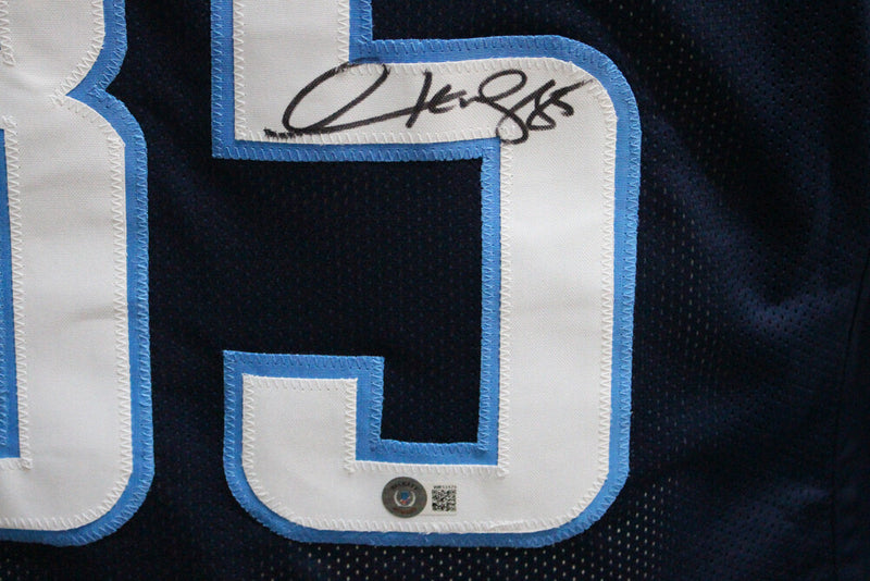 Derrick Mason Autographed Tennessee Titans Custom Football Jersey