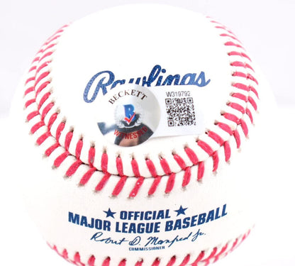 Doug Drabek Autographed Rawlings Official Major League Baseball with 3 Stats