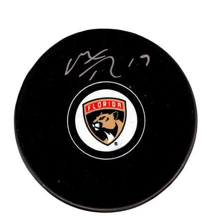 Matthew Tkachuk Signed Florida Panthers Logo Puck JSA COA