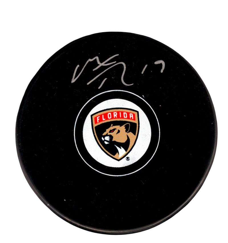 Matthew Tkachuk Signed Florida Panthers Logo Puck JSA COA