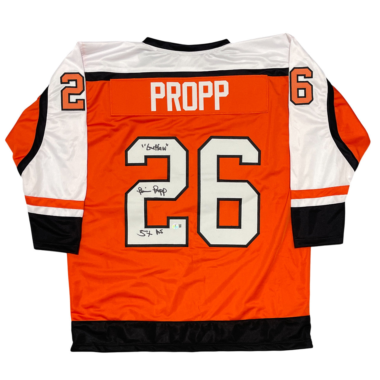 Brian Propp Signed Philadelphia Custom Hockey Jersey (2 Inscriptions)