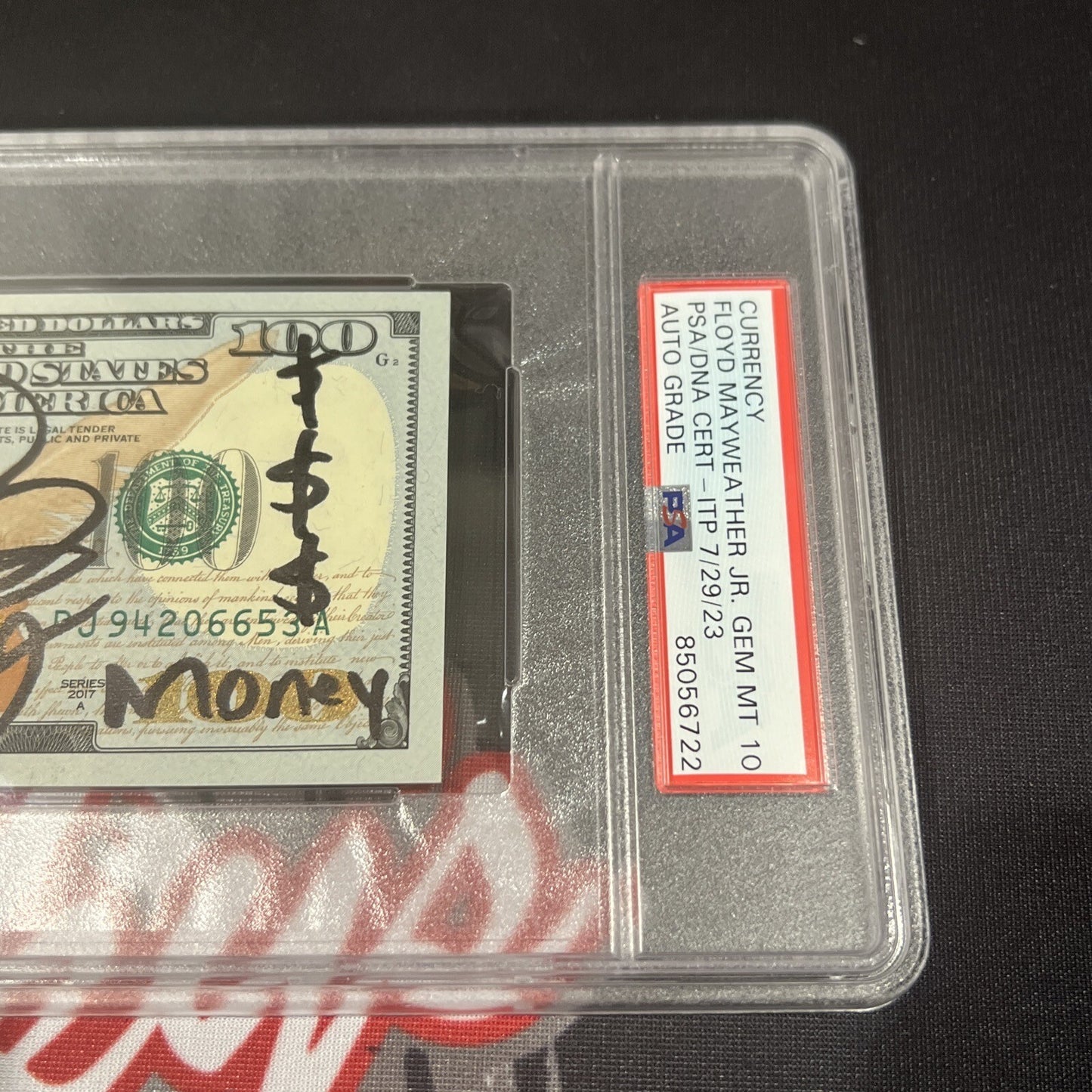 Floyd Mayweather Jr Signed $100 Bill 4 Inscriptions PSA 10 Auto