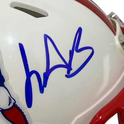 LeGarrette Blount Signed New England Patriots Throwback Mini Helmet