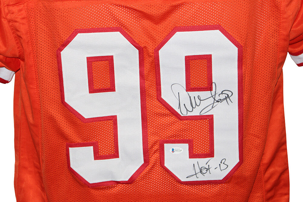 Warren Sapp Autographed Tampa Bay Buccaneers Custom Orange Jersey (HOF)