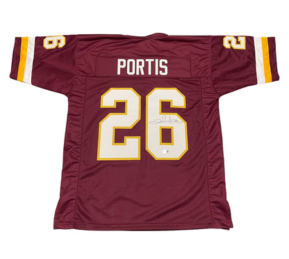 Clinton Portis Signed Washington Custom Football Jersey Beckett COA