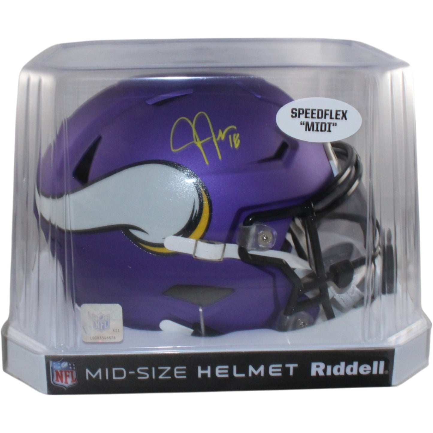 Justin Jefferson Minnesota Vikings Autographed Mid-Size Midi Helmet