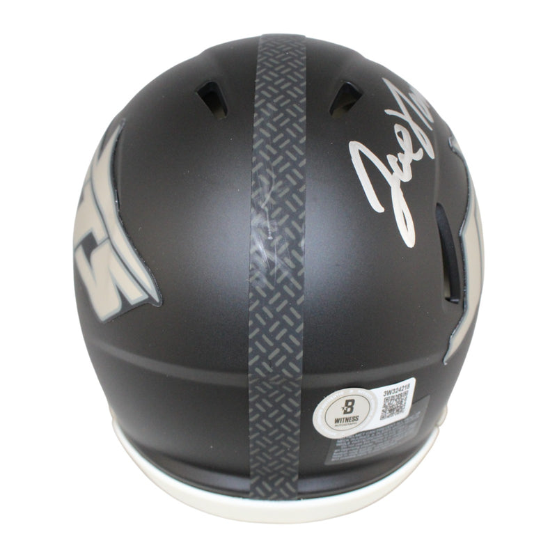 Joe Namath Autographed New York Jets Rivalries Mini Helmet
